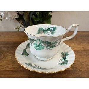 Royal Albert Bone China Cape Breton Island Teacup Saucer‎ Tartan Series Scotland